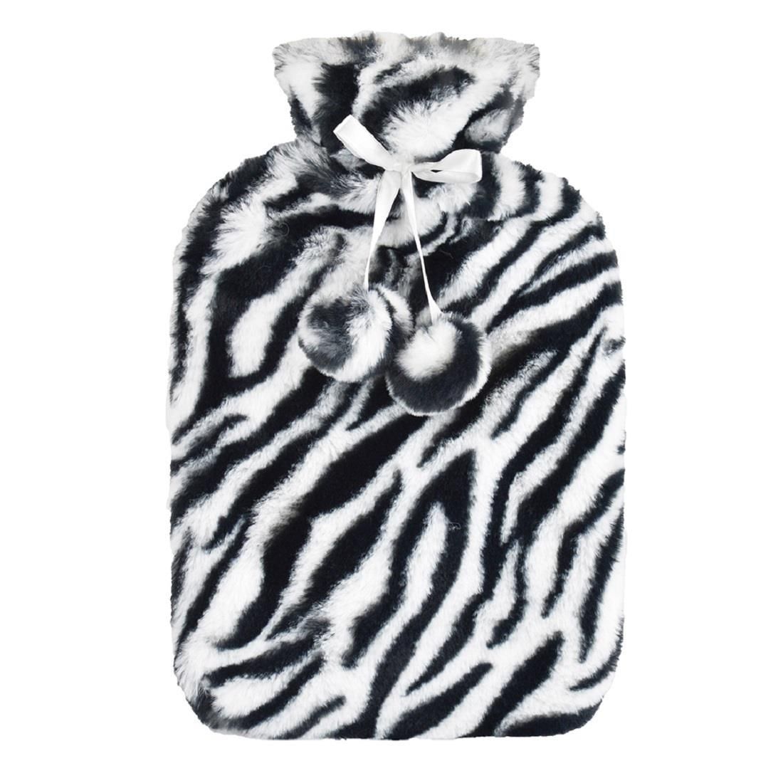 Hot Water Bottle with Animal Print Removable Cover
