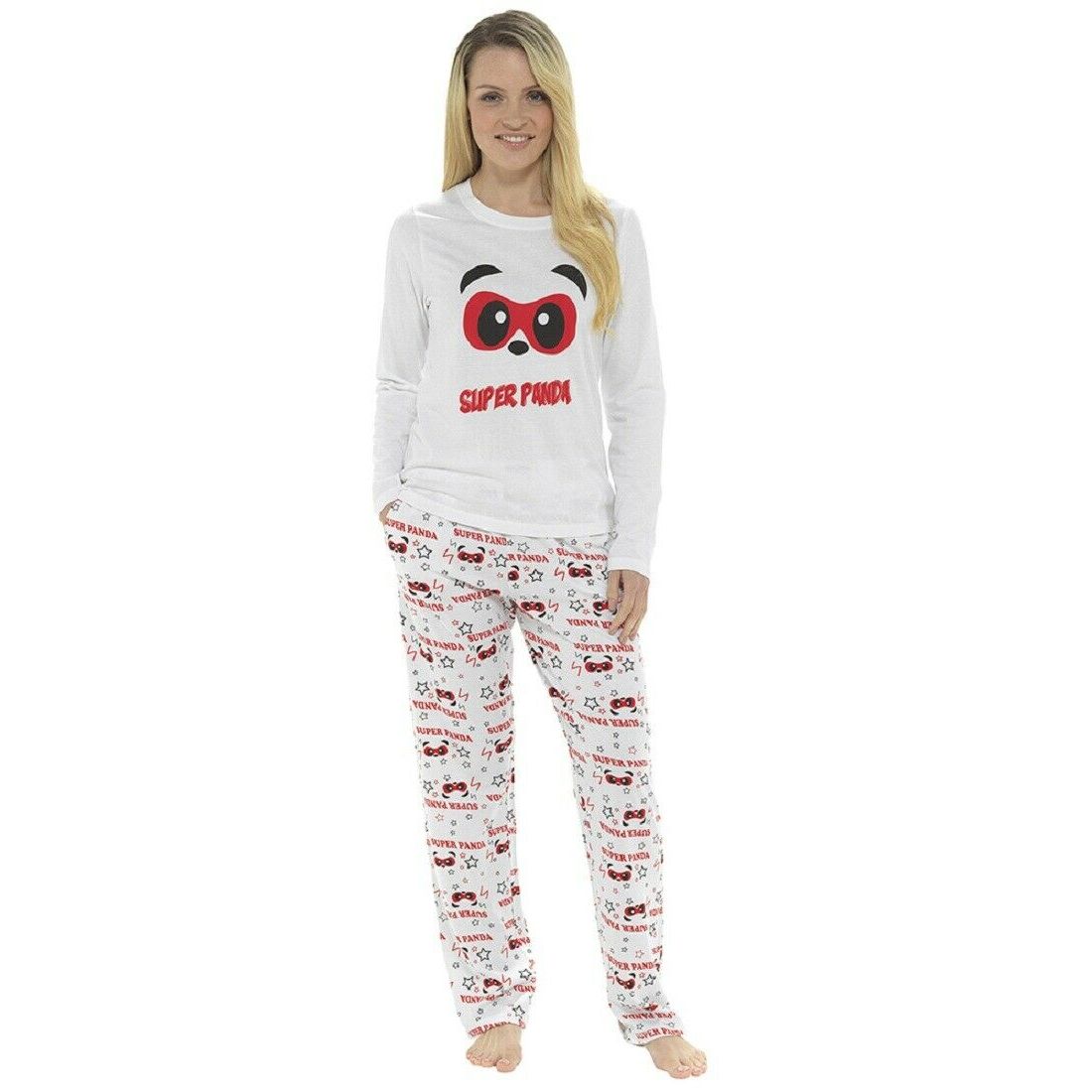 Ladies Super Panda Cotton Pyjama Set ~ S-XL