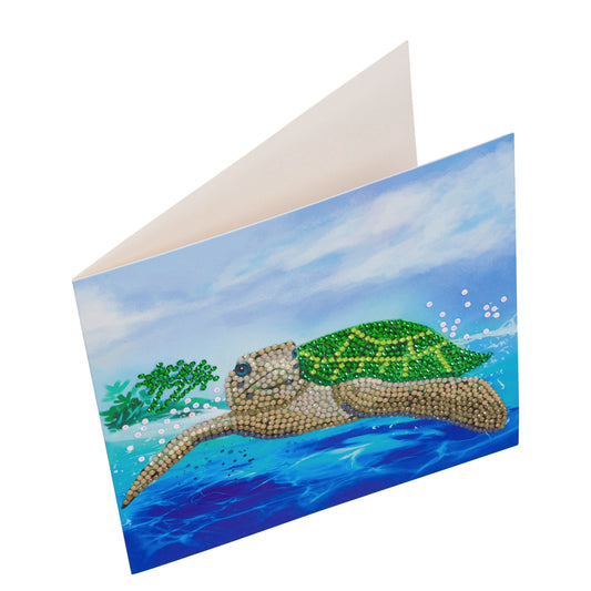 Craft Buddy 18x18cm DIY Crystal Card Kit - Turtle Paradise