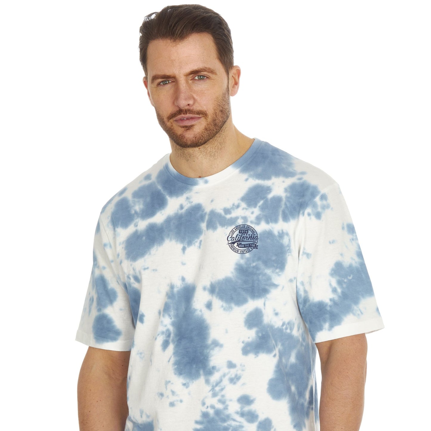 Mens Shorts Lounge / Pyjama Set with Tie Dye Top ~ S-2XL