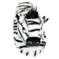 Ladies Plush Zebra Open Back Slippers