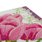 Craft Buddy 18x18cm DIY Crystal Card Kit 11cm x 22cm - Pink Tulips