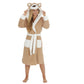 Ladies Teddy Bear Hooded Dressing Gown ~ S-XL