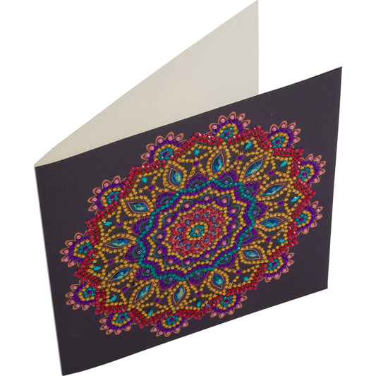 Craft Buddy 18x18cm DIY Crystal Card Kit - Purple Mandala