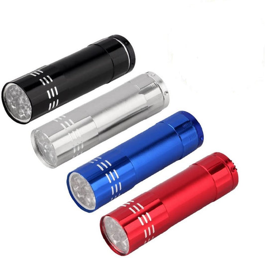 Torch/Flashlight - 9 L.E.D. Alloy - Pocket/Bag Torch