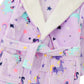 Childrens Unicorn Print Fleece Dressing Gown ~ 2-13 years