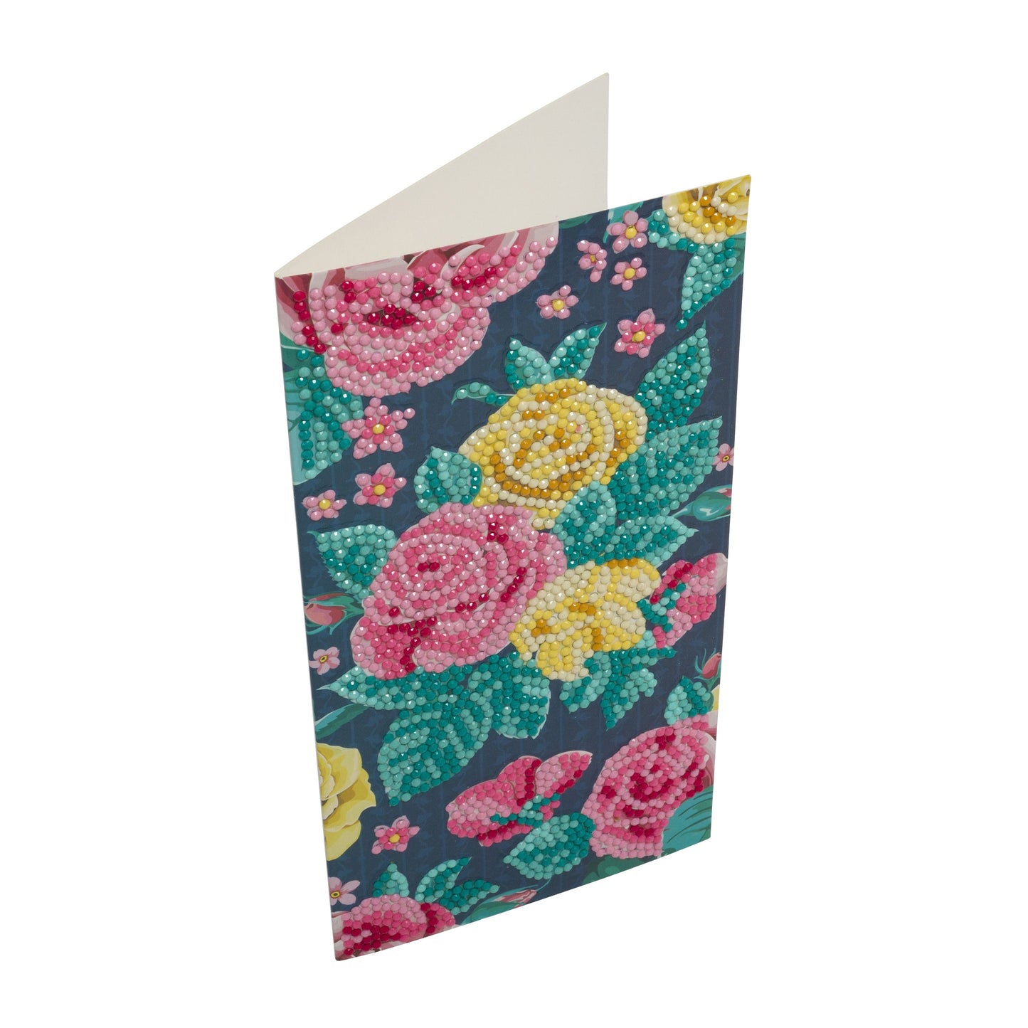 Craft Buddy DIY Crystal Card Kit 11cm x 22cm - Pretty Flowers
