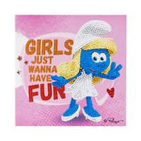 Craft Buddy 18x18cm DIY Crystal Card Kit ~ Smurfs Collection