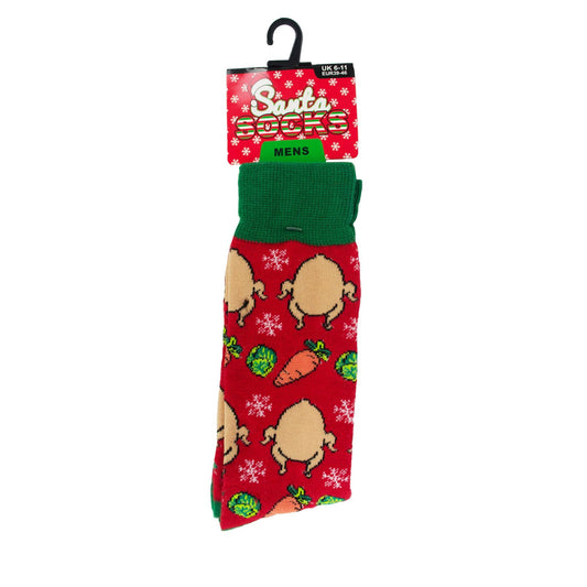 Mens 6 Pack Novelty Christmas Socks