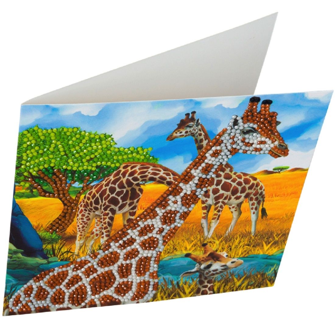 Craft Buddy 18x18cm DIY Crystal Card Kit ~ Gentle Giraffes