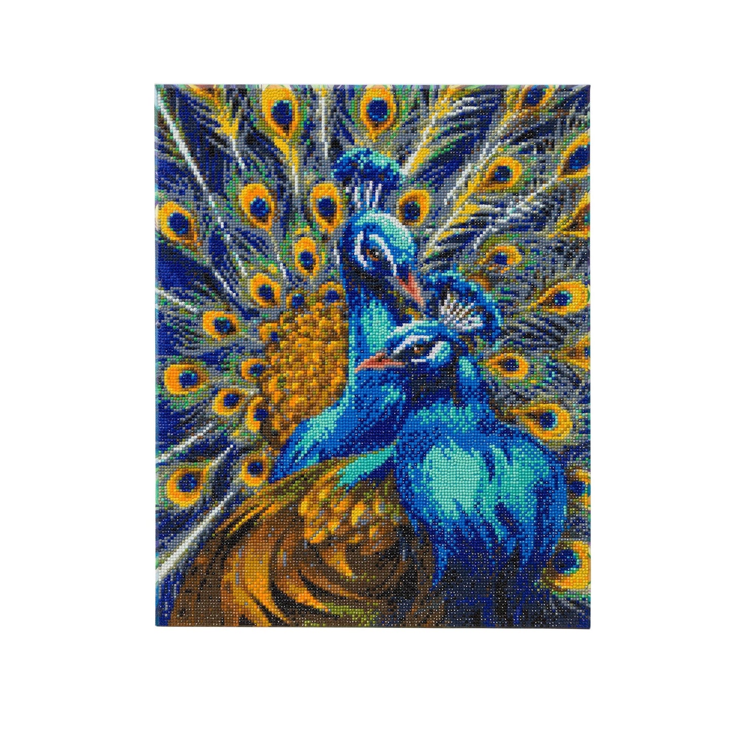 Craft Buddy 40cm x 50cm Mounted Crystal Art Kit ~ Blue Rapsody Peacocks