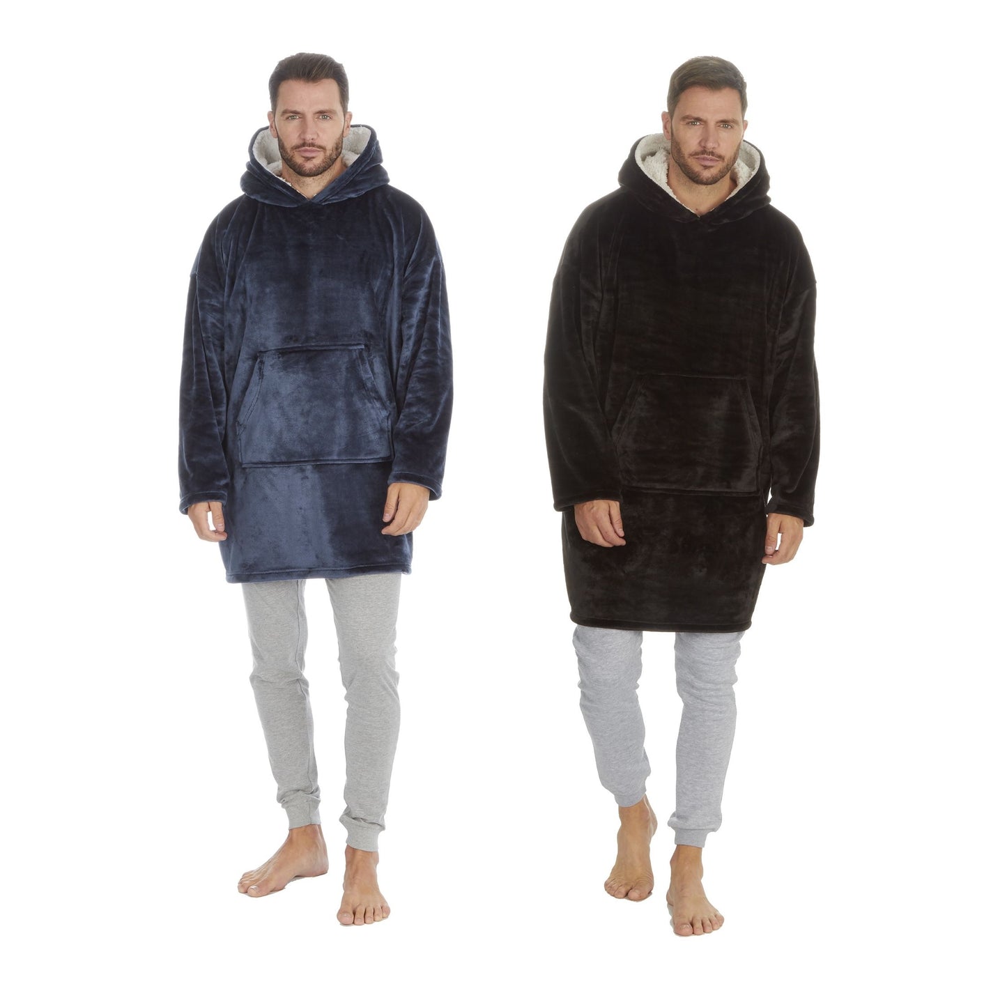 Mens Oversized Plush Fleece Winter Hoodie