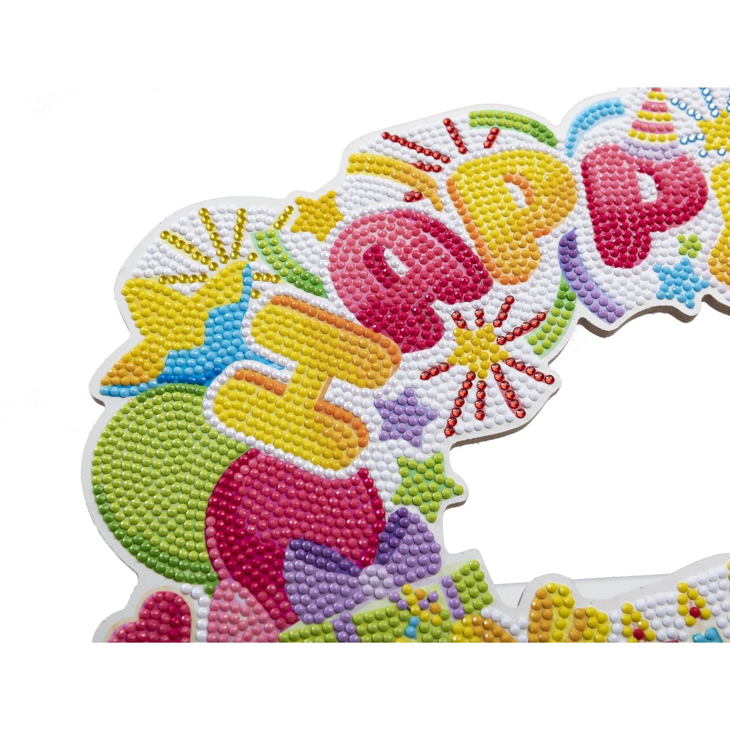 Craft Buddy Crystal Art Wreath Kit ~ Happy Birthday