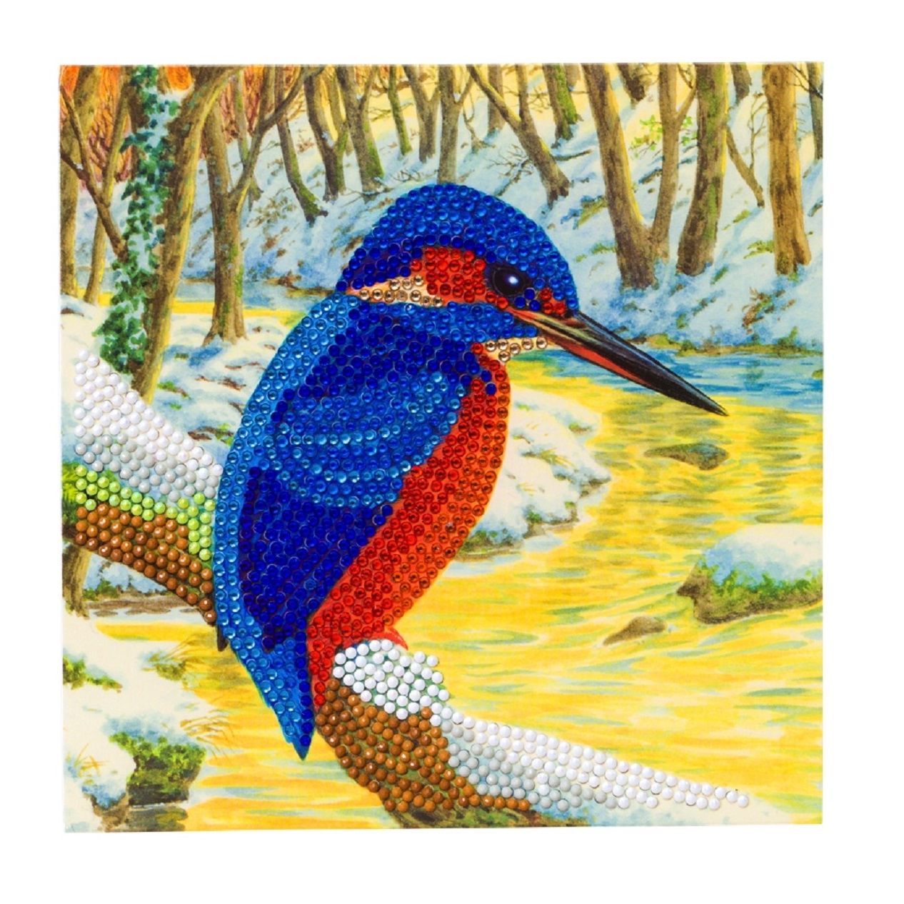Craft Buddy 18x18cm DIY Crystal Card Kit - Kingfisher