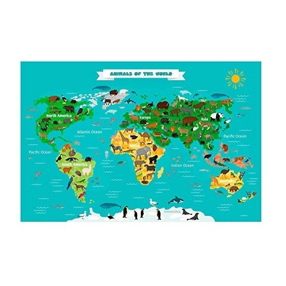 Animal Of The World Scratch Map