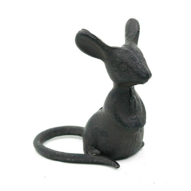 Listening Mouse Ornament - Cast Iron