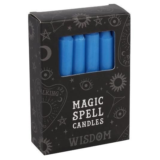 Spell Candles - Ritual/Pagan - BLUE WISDOM - Pack of 12