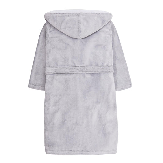 Childrens Frosted Grey Robe with Snuggle Trim ~ 7-13 years