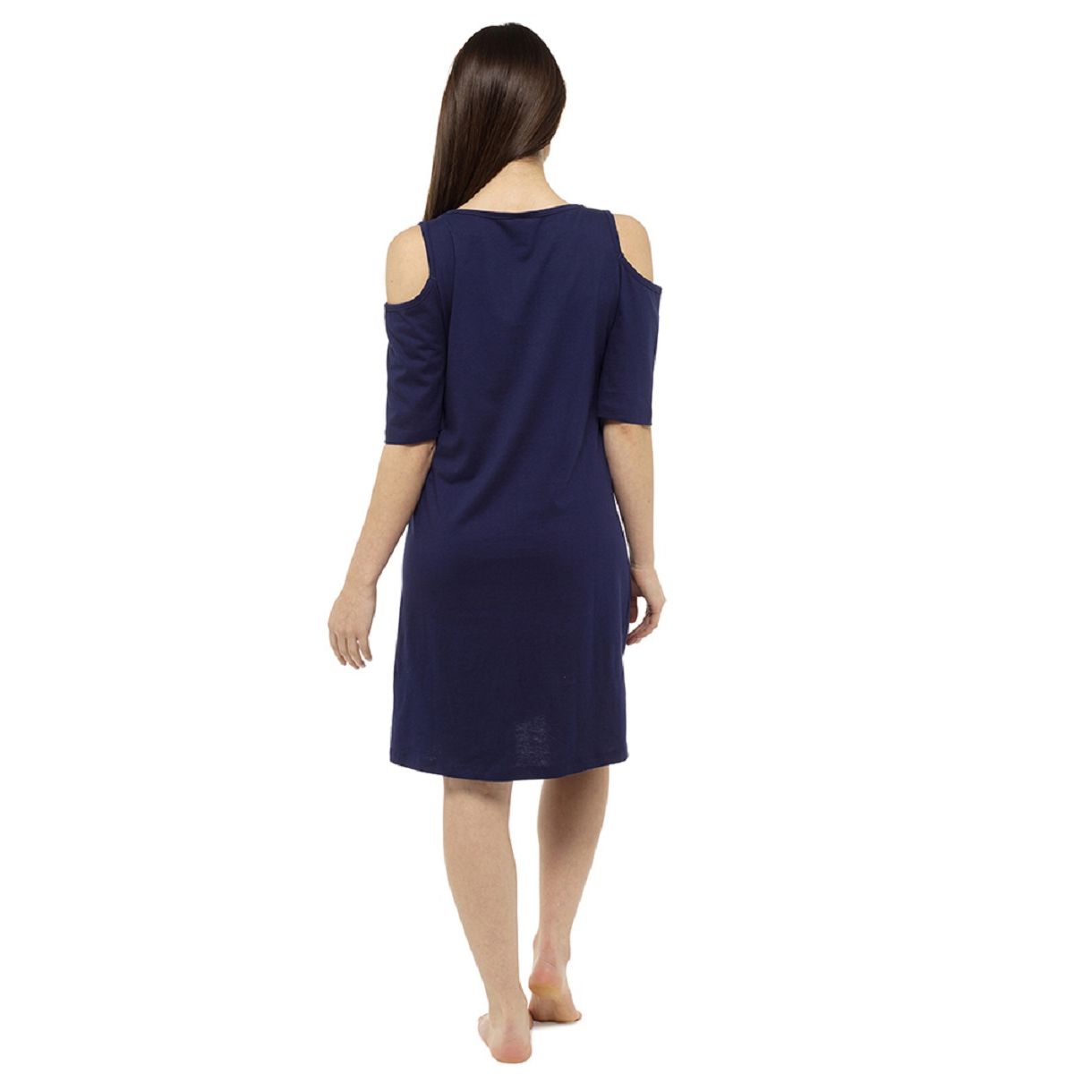 Ladies Cold Shoulder Cotton Jersey Nightdress ~ S-XL
