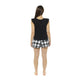 Ladies Check Design Cool Summer Lightweight Shorts PJ Set ~ S-XL