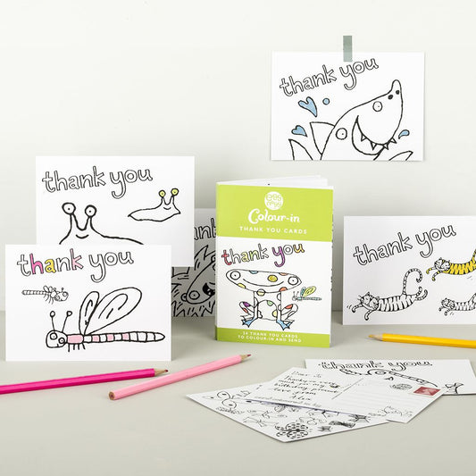 EggNogg Colour In Thank You Cards